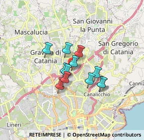Mappa Via Moncada, 95030 Sant'Agata li Battiati CT, Italia (1.25167)