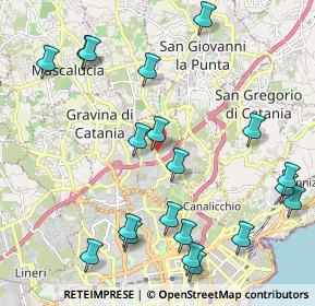 Mappa Via Moncada, 95030 Sant'Agata li Battiati CT, Italia (2.829)