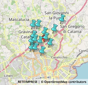 Mappa Via Giovannni Guglielmino, 95030 Sant'Agata li Battiati CT, Italia (1.22357)