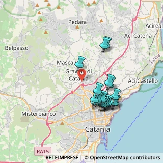 Mappa 95030 Gravina di Catania CT, Italia (3.88368)