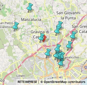 Mappa 95030 Gravina di Catania CT, Italia (2.21769)