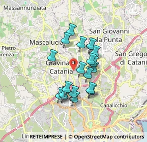 Mappa Via Leonardo Sciascia, 95030 Gravina di Catania CT, Italia (1.5075)