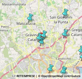 Mappa Via Leonardo Sciascia, 95030 Gravina di Catania CT, Italia (2.85364)