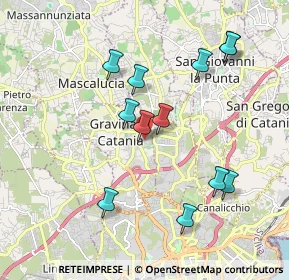 Mappa Via Leonardo Sciascia, 95030 Gravina di Catania CT, Italia (2.11667)