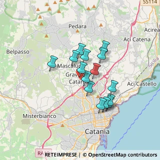 Mappa Via Eugenio de Mattei, 95030 Gravina di Catania CT, Italia (3.03867)