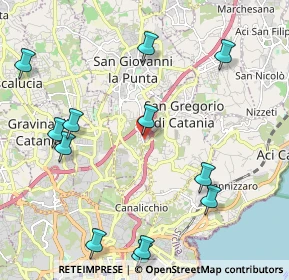 Mappa Via Catira, 95037 San Gregorio di Catania CT, Italia (2.88417)