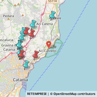 Mappa Lungomare Scardamiano, 95021 Aci Castello CT, Italia (5.60846)
