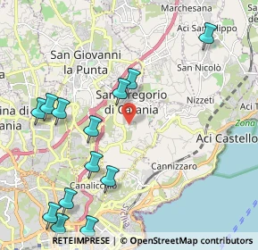Mappa Via Giacomo Leopardi, 95027 San Gregorio di Catania CT, Italia (2.87923)