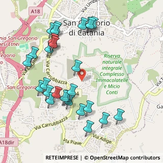 Mappa Via Giacomo Leopardi, 95027 San Gregorio di Catania CT, Italia (0.63214)