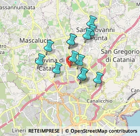 Mappa Via Frencesco Sciuto, 95030 Sant'Agata li Battiati CT, Italia (1.43538)