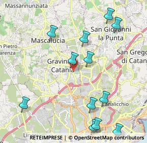 Mappa Via Giacomo Leopardi, 95030 Gravina di Catania CT, Italia (2.7925)