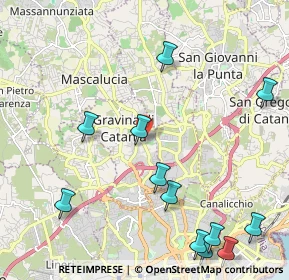 Mappa Via Giacomo Leopardi, 95030 Gravina di Catania CT, Italia (3.05333)