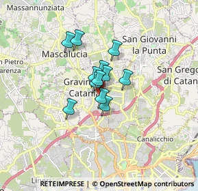 Mappa Via Giacomo Leopardi, 95030 Gravina di Catania CT, Italia (1.05333)