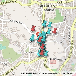 Mappa Via Milanese, 95030 Gravina di Catania CT, Italia (0.175)