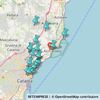 Mappa 95021 Aci Castello CT, Italia (4.23444)