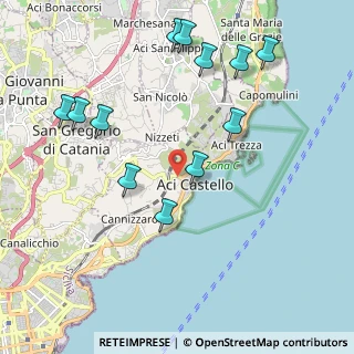 Mappa 95021 Aci Castello CT, Italia (2.55167)