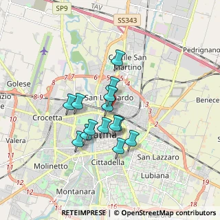 Mappa Via Catania, 43122 Parma PR, Italia (1.29929)