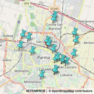 Mappa Via Catania, 43122 Parma PR, Italia (2.0185)