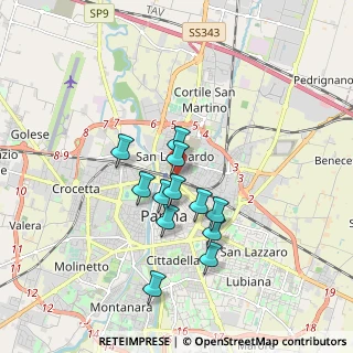 Mappa Via Catania, 43122 Parma PR, Italia (1.43833)
