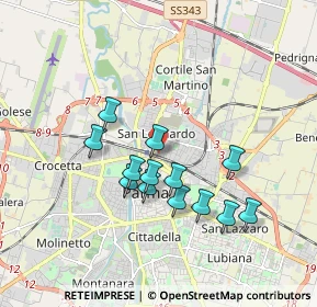 Mappa Via Catania, 43122 Parma PR, Italia (1.56923)