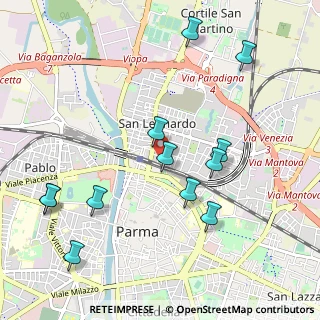 Mappa Via Catania, 43122 Parma PR, Italia (1.13333)