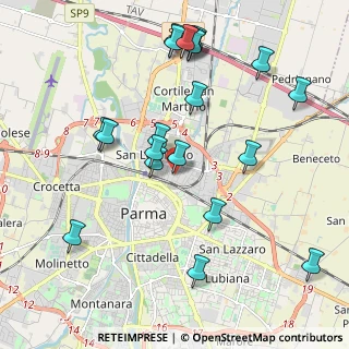 Mappa Via Verona, 43122 Parma PR, Italia (2.2345)