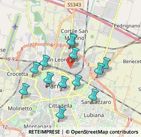 Mappa Via Verona, 43122 Parma PR, Italia (1.72846)