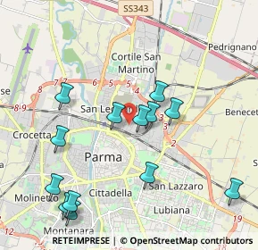 Mappa Via Verona, 43122 Parma PR, Italia (2.15538)