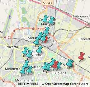 Mappa Via Verona, 43122 Parma PR, Italia (2.137)