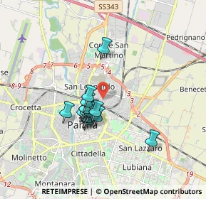 Mappa Via Verona, 43122 Parma PR, Italia (1.30333)