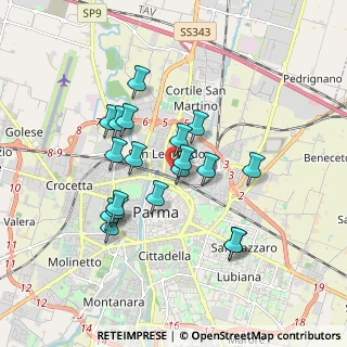 Mappa Via Giacomo Chiesi, 43122 Parma PR, Italia (1.56105)