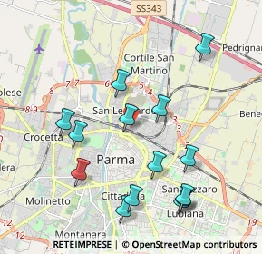 Mappa Via Giacomo Chiesi, 43122 Parma PR, Italia (2.11143)