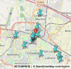 Mappa Via Giacomo Chiesi, 43122 Parma PR, Italia (1.77786)