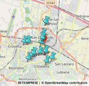 Mappa Via Bergamo, 43122 Parma PR, Italia (1.36071)