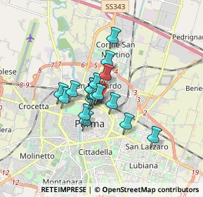 Mappa Via Giacomo Chiesi, 43122 Parma PR, Italia (1.06833)