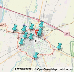 Mappa Via Giacomo Chiesi, 43122 Parma PR, Italia (2.88182)