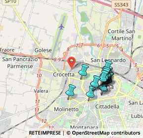 Mappa Via Ferdinando Bernini, 43126 Parma PR, Italia (1.878)