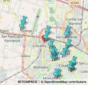 Mappa Via Ferdinando Bernini, 43126 Parma PR, Italia (2.191)