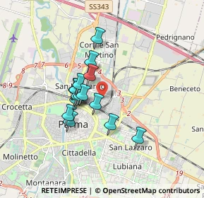 Mappa Via Henry Bedarida, 43122 Parma PR, Italia (1.294)