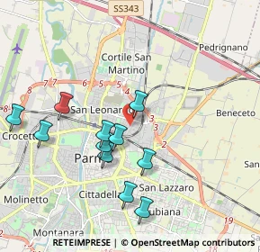Mappa Via Henry Bedarida, 43122 Parma PR, Italia (1.90364)