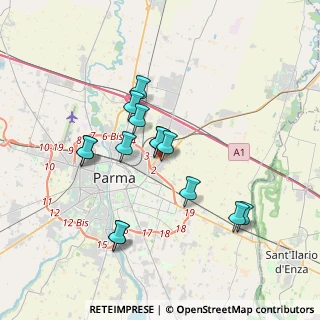 Mappa Via Dante Spaggiari, 43123 Parma PR, Italia (3.20214)