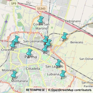 Mappa Via Cocconi Via Venezia, 43122 Parma PR, Italia (2.11364)