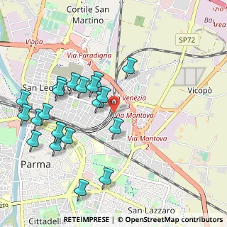 Mappa Via Cocconi Via Venezia, 43122 Parma PR, Italia (1.1115)