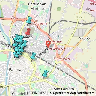Mappa Via Cocconi Via Venezia, 43122 Parma PR, Italia (1.3695)