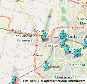 Mappa Via Urbano Rattazzi, 43126 Parma PR, Italia (2.88667)