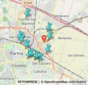Mappa Via Mario Fantelli, 43122 Parma PR, Italia (1.71917)
