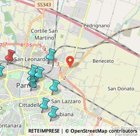 Mappa Via Mario Fantelli, 43122 Parma PR, Italia (2.83545)