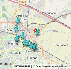 Mappa Via Mario Fantelli, 43122 Parma PR, Italia (1.87615)