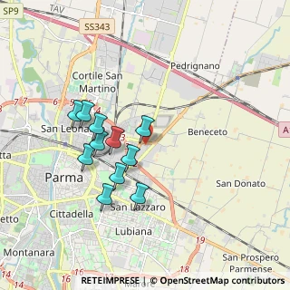 Mappa Via Mario Fantelli, 43122 Parma PR, Italia (1.61364)
