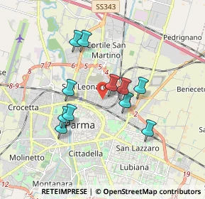 Mappa Via Rimini, 43122 Parma PR, Italia (1.54091)